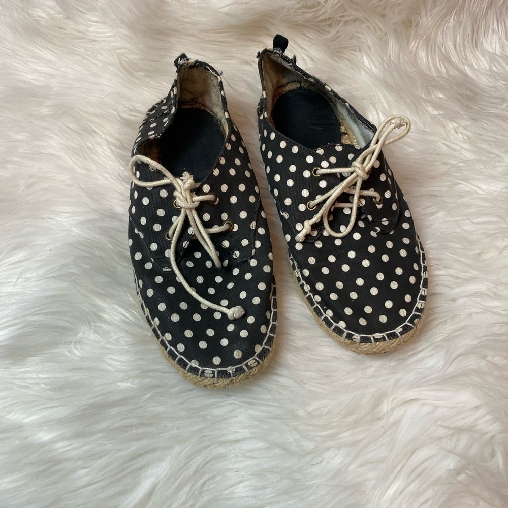 Polka Dot Espadrille Flats